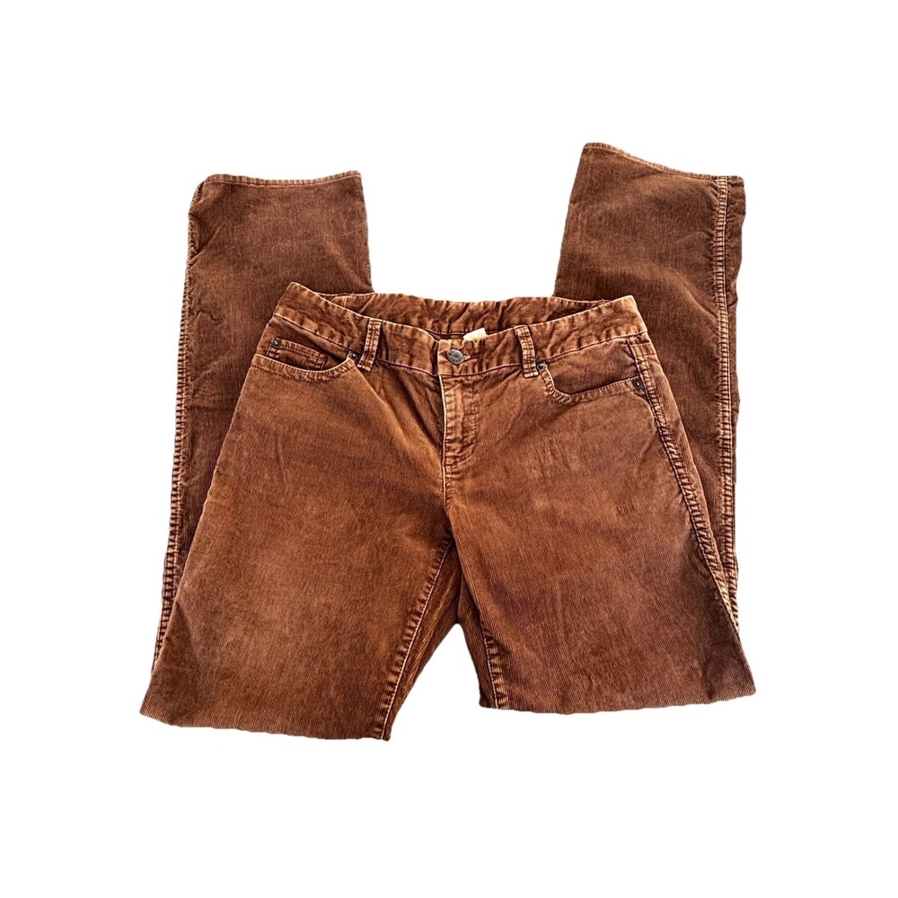J Crew Women's Corduroy 5 Pocket Pants Size 4. Brown Classic Straight Leg VTG